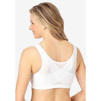 Comfort Choice Women's Plus Size Front-close Lace Posture Bra