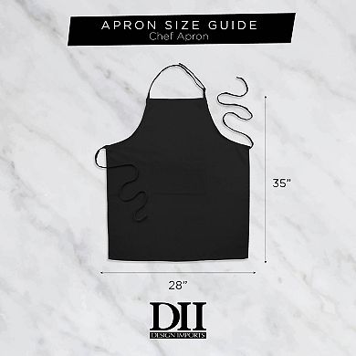 35" Black and White Cats Silhouette Printed Chef Kitchen Apron with Pockets