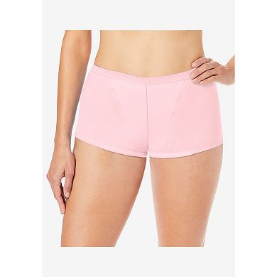 Comfort Choice Women's Plus Size Cotton Incontinence Boy Short 2-pack