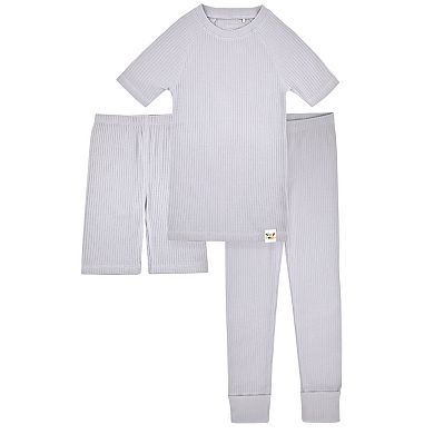 Sleep On It 100% Organic Cotton Rib Knit Snug-fit 6-piece Pajama Sets For Boys - Little Kids