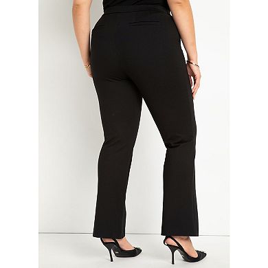 Eloquii Women's Plus Size The Ultimate Suit Flare Leg Pant