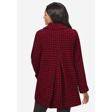 Jessica London Women's Plus Size A-line Wool Peacoat