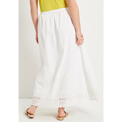 June + Vie Women's Plus Size Crochet-detailed Skirt