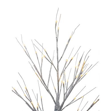 Northlight LED Lighted White Birch Tree Outdoor Decoration