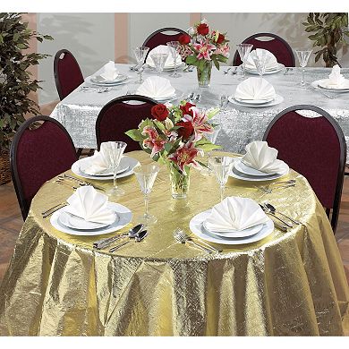 Club Pack Of 12 Metallic Rectangular Banquet Party Table Cloths 108"