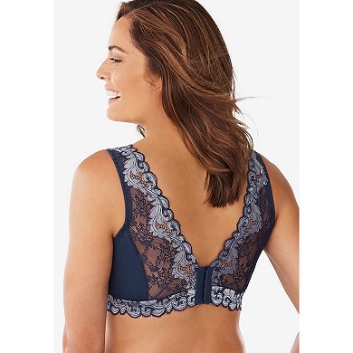 Comfort Choice Women's Plus Size Lace Leisure Bralette