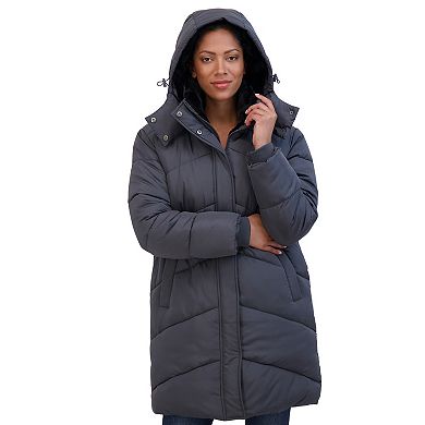 Women's Sebby Collection Cozy Lined Puffer Coat