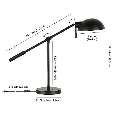 Finley & Sloane Dexter 23.25-in. Boom Arm Table Lamp with Metal Shade