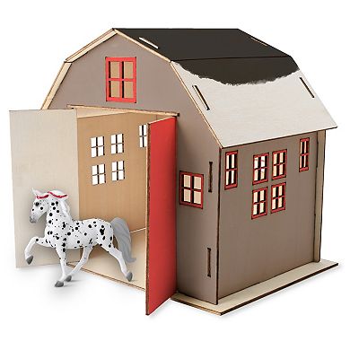 Breyer Horses Stablemates Series Paint Your Own Barn & Horse