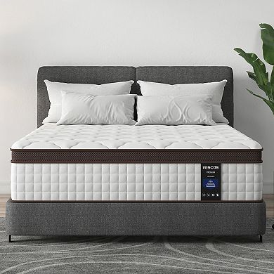 Kescas 12 In. Medium Firm Memory Foam Hybrid Mattress