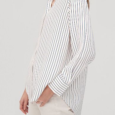 Lilysilk Button Down Striped Silk Blouse For Women