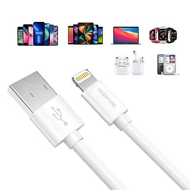 Overtime Apple Mfi Certified 1ft Iphone Charging Cable Usba To Lightning