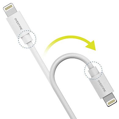 Overtime Apple Mfi Certified 1ft Iphone Charging Cable Usba To Lightning