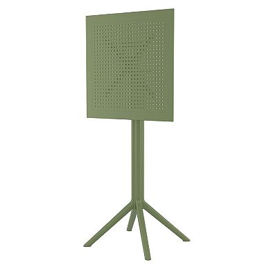 24" Olive Green Square Folding Bar Table