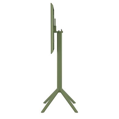 24" Olive Green Square Folding Bar Table