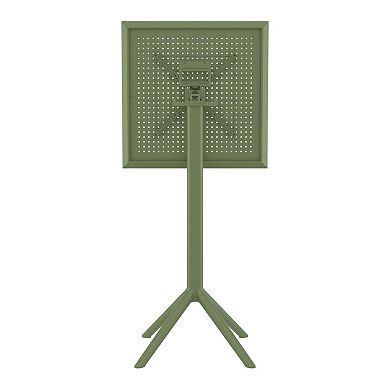 24" Olive Green Square Folding Bar Table