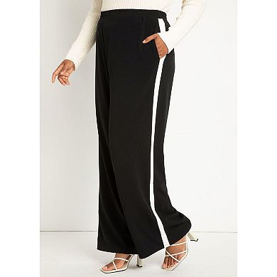 Eloquii Women's Plus Size Track Pant With Side Stripe