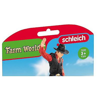 Schleich Farm World: Cowboy With Bull Rodeo Figure Playset