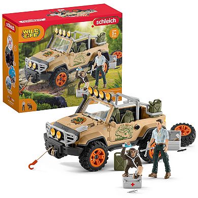 Schleich Wild Life: 4x4 Vehicle 17-Piece Adventure Playset