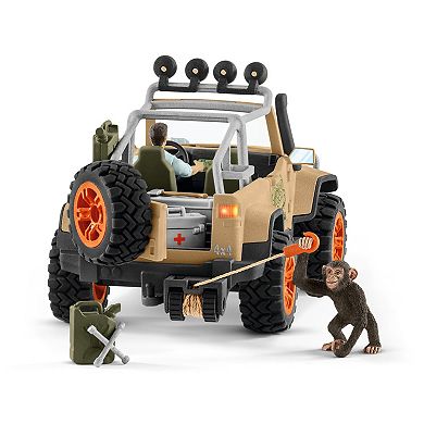 Schleich Wild Life: 4x4 Vehicle 17-Piece Adventure Playset