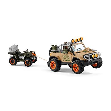 Schleich Wild Life: 4x4 Vehicle 17-Piece Adventure Playset