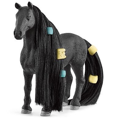 Schleich Beauty Horse: Criollo Definitivo Mare Black Horse Figurine & Hair Styling Accessories