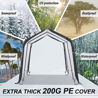 Aoodor 6 X 8 Ft Heavy Duty Storage Shelter