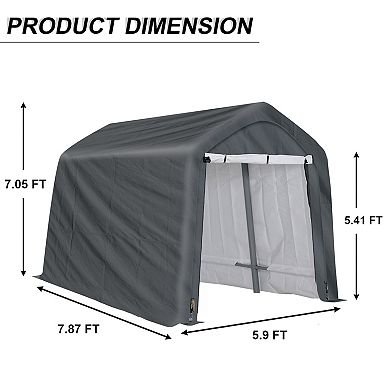 Aoodor 6 X 8 Ft Heavy Duty Storage Shelter