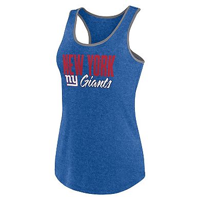 Women's  Fanatics Heather Royal New York Giants Fuel Racerback Tank Top