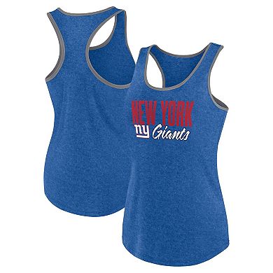 Women's  Fanatics Heather Royal New York Giants Fuel Racerback Tank Top