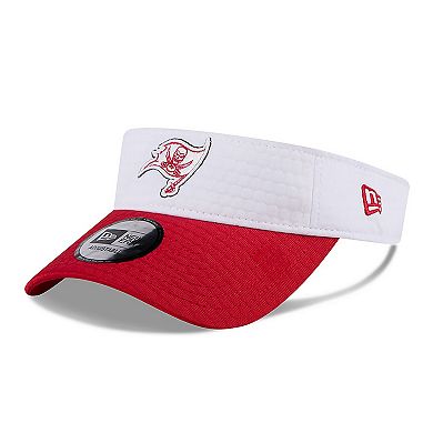 Men's New Era White/Red Tampa Bay Buccaneers 2024 NFL Training Camp Adjustable Visor