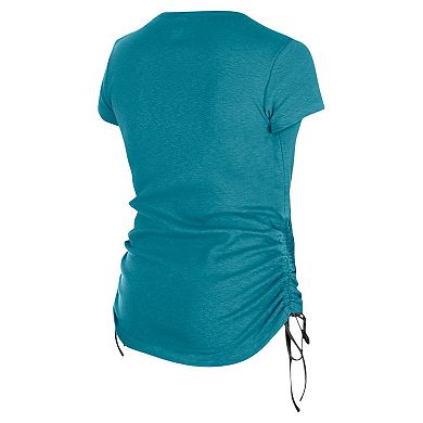 Women's New Era Teal Jacksonville Jaguars Ruched Side T-Shirt