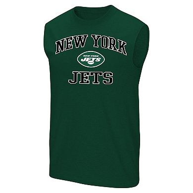 Men's Fanatics Aaron Rodgers Green New York Jets Big & Tall Muscle Tank Top