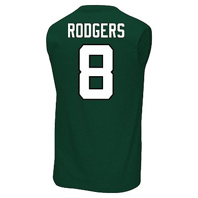 Men's Fanatics Aaron Rodgers Green New York Jets Big & Tall Muscle Tank Top