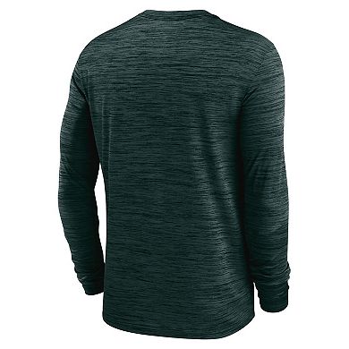 Men's Nike Green Michigan State Spartans 2024 Sideline Velocity Performance Long Sleeve T-Shirt