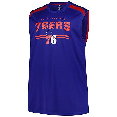 Men's Fanatics Royal Philadelphia 76ers Big & Tall Birdseye Muscle Tank Top