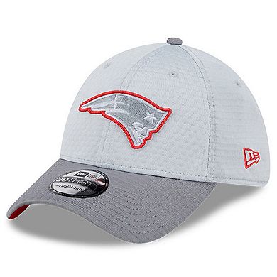 Men's New Era Gray New England Patriots 2024 NFL Training Camp 39THIRTY Flex Hat