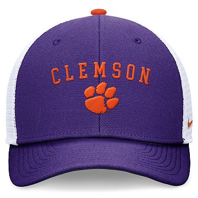 Men's Nike Purple Clemson Tigers Letter & Logo Trucker Adjustable Hat