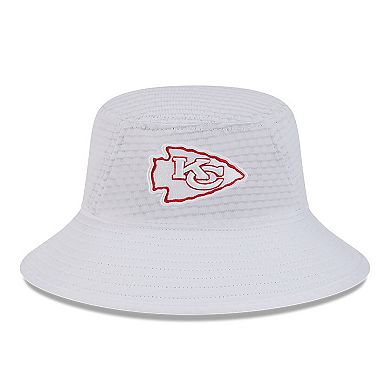 Men's New Era White Kansas City Chiefs 2024 NFL Training Camp Stretch Bucket Hat