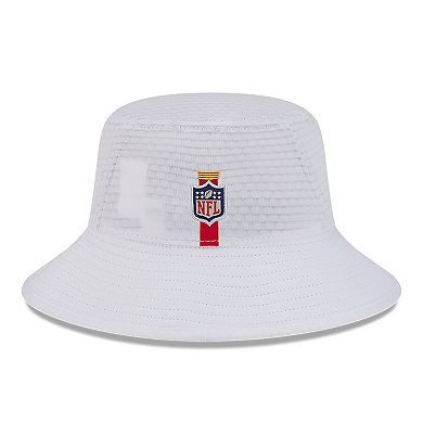 Men's New Era White Kansas City Chiefs 2024 NFL Training Camp Stretch Bucket Hat