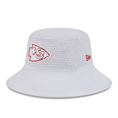 Men's New Era White Kansas City Chiefs 2024 NFL Training Camp Stretch Bucket Hat