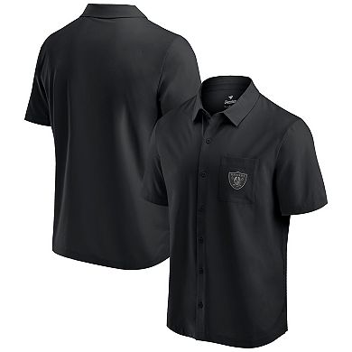 Men's Fanatics Black Las Vegas Raiders Front Office Button-Up Shirt