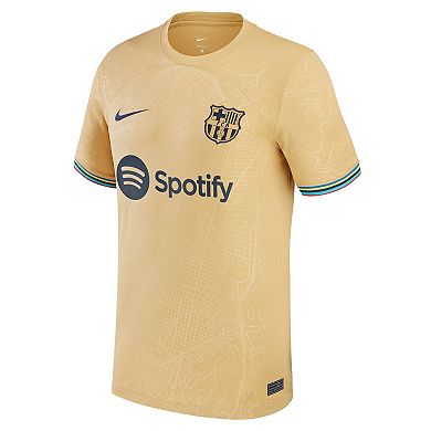 Men's Nike Gerard Pique Gold Barcelona 2022/23 Away Replica Player Jersey