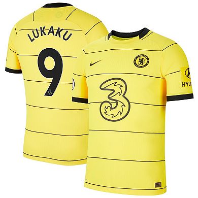 Men's Nike Romelu Lukaku Yellow Chelsea 2021/22 Away Authentic Player Jersey