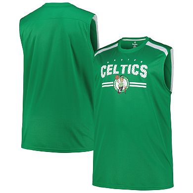 Men's Fanatics Kelly Green Boston Celtics Big & Tall Birdseye Muscle Tank Top
