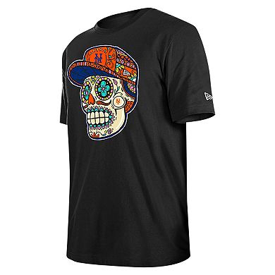 Men's New Era Black New York Mets Sugar Skulls T-Shirt