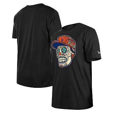 Men's New Era Black New York Mets Sugar Skulls T-Shirt