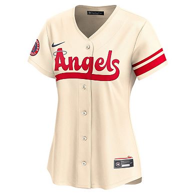 Women's Nike  Cream Los Angeles Angels City Connect Limited Jersey