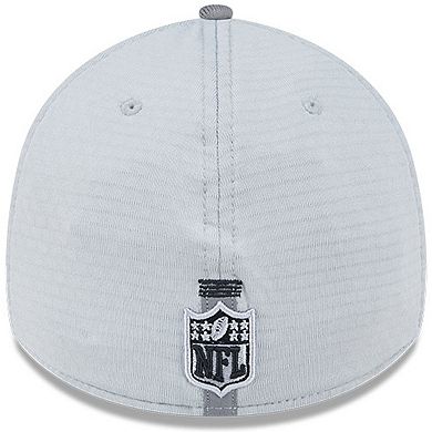 Men's New Era Gray Las Vegas Raiders 2024 NFL Training Camp 39THIRTY Flex Hat