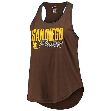 Women's Profile Brown San Diego Padres Plus Size Racerback Tank Top